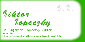 viktor kopeczky business card